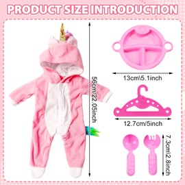 UOY Baby Born Clothing, Clothing Outfits for Baby Dolls, Doll Clothes, Doll Clothes Set, Doll Accessories (No Doll) (A5)