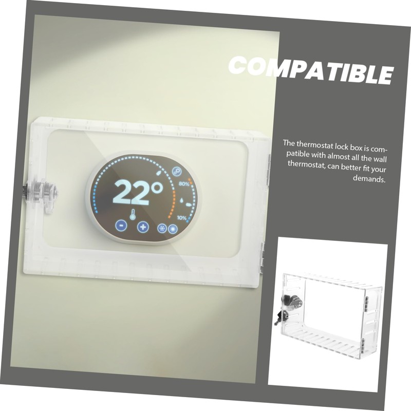 COHEALI Thermostat Lock Box with Keyed Security Durable Plastic Thermostat