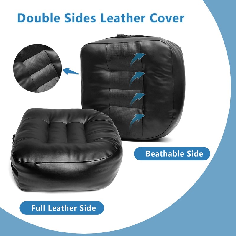 YOUFI Super Thicken Leather Car Seat Cushion for Adults -