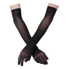 luckinsell Cosplay, Stocking Gloves, Stocking Gloves, Long Gloves, Stockings, Arm Warmer, Costume, Gloves, Cosplay, Arm Cover, Elasticity, Women's, Men's, Unisex, Black