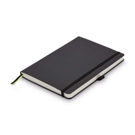 LAMY Paper Softcover A5 Notebook 810 - DIN A5 Format (145 x 210 mm) in Black with Lamy Ruling, 192 Pages and Elastic Closure Band