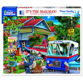 White Mountain Puzzles It's The Mailman, 1000 Piece Jigsaw Puzzle