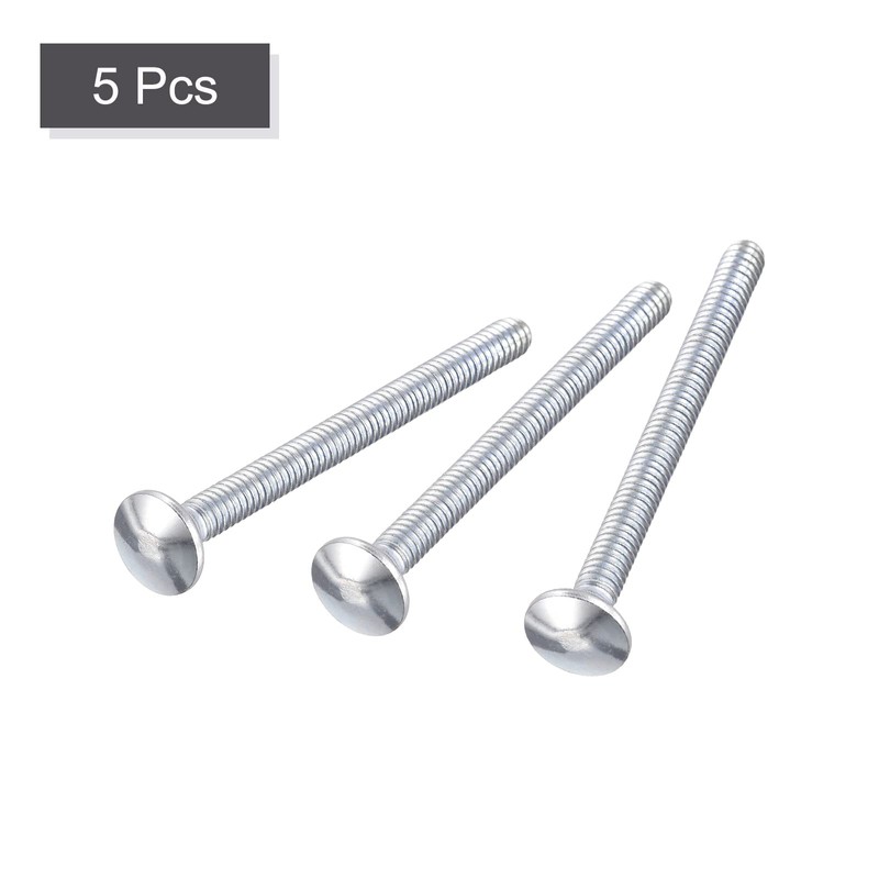 sourcing map 1/4-20x4" Carriage Bolt Round Head Square Neck Q235