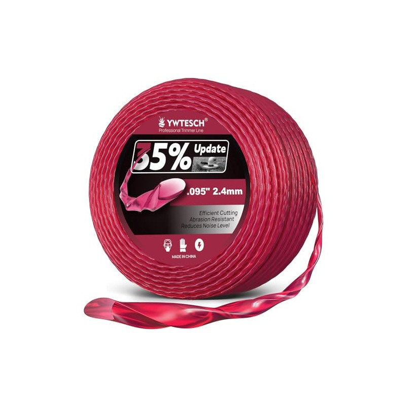 YWTESCH 0.095" Twisted Round Trimmer Line - 400 Feet