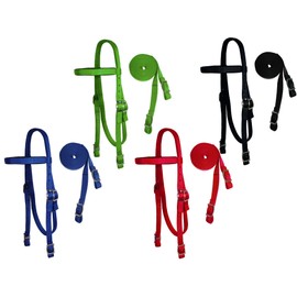 Tahoe Tack Double Layered Draft Horse Nylon Western Headstall with Matching Reins