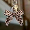 Leopard Bow Keychain for Handbag Purse Animal Leopard Print Bow