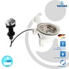 Tecuro Sink Outlet Sink Strainer Basket Valve 3 1/2 Inches