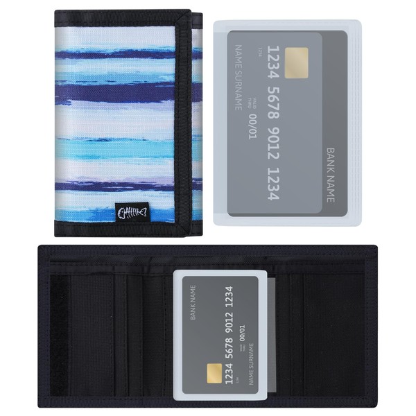 FORYEE Men’s Nylon Trifold Wallet with 6 Page Wallet Insert,