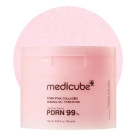 Medicube Pads Gel Pdrn Colágeno Rosa Reafirmante 70uds