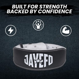 Jayefo Leather Buckle Weightlifting Lumbar Support Safety Belt Back Brace Workout Training Powerlifting Bodybuilding for Men & Women | Small