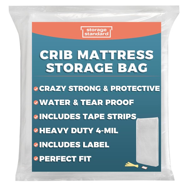 Storage Standard Crib Mattress Storage Bag - Waterproof & Reusable