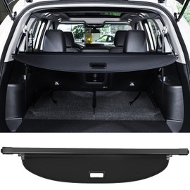 Trunk Cargo Cover For Nissan X-trail Rogue SV S SL 2021 2022 2023 2024 Retractable Rear Trunk Cargo Luggage Security Shade Cover Shield Interior Accessories Waterproof Custom Fit All Weather (Black)