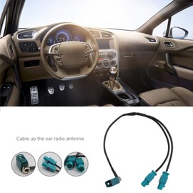 OTOTEC FAKRA Z Konverter Buchse zu Doppelstecker Konverter Autoradio FM Antennen Adapterkabel 24CM für GPS GSM Navigation