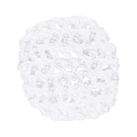 minkissy Elastic Bun Mesh Hair Nets for Buns Hair Net Mesh Pearl Tiara Hair Accessories for Ballet Dance Hair Bun Cover Snood Invisible Hair Nets Headgear Hairnet White Stereotypes Women's