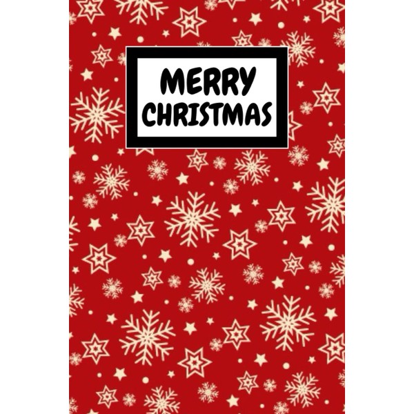 MERRY CHRISTMAS NOTEBOOK , 100 PAGES, 6*9 INCHES, SNOW BACKGROUND,