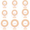 ZHUOYUE 200 Piece Flat Washer Copper Washer Drain Washer Gasket