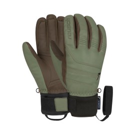 Reusch Highland R-TEX XT Extra Warm, Waterproof, Windproof and Breathable Unisex Winter Gloves, Finger Gloves, Snow Gloves, Ski Gloves for Men and Women, Green
