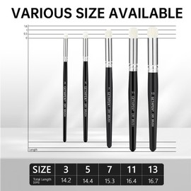 GETHPEN GETHPEN Dry Brush Miniature Painting Drybrush Set - 5 Sizes Hobby Detail Paint Brush Set for Tabletop & Wargames, Warhammer 40K, DND Miniatures C Acrylic/Oil/Watercolor Brushes for Beginners & Pros