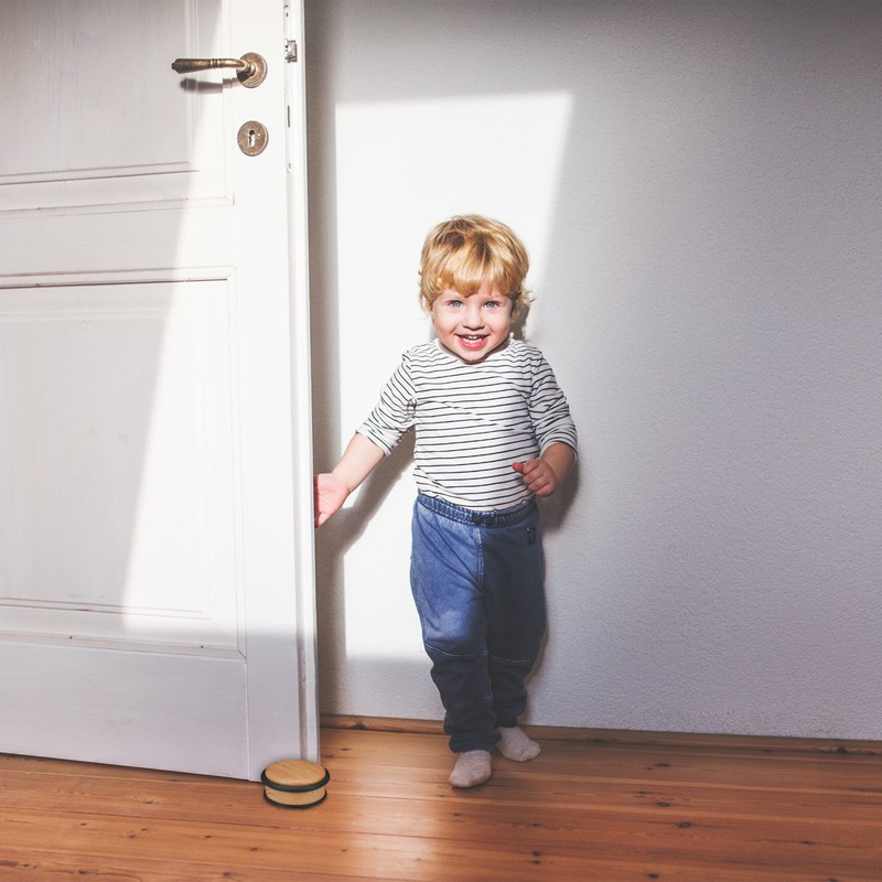 Relaxdays Door Stop Floor Heavy Door Stop Stainless Steel Rubber