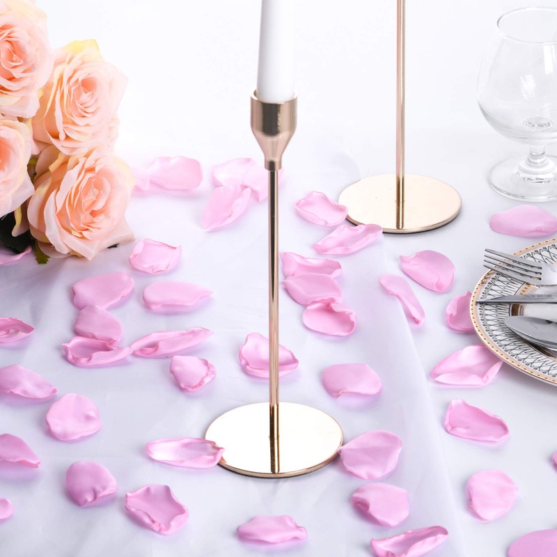 NEATICOO Silk Rose Petals 300pcs Pink Flower Petals Flower Girl
