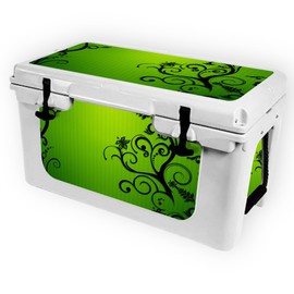 MightySkins (Cooler Not Included) Skin Compatible with RTIC 45 Cooler (2017 Model) - Floral Flourish | Protective, Durable, and Unique Vinyl Decal wrap Cover | Easy to Apply | Made in The USA