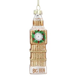 Gisela Graham London Glass Big Ben Hanging Ornament