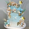 Decoración para tartas de oso con letras de bebé, decoración