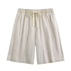 Personalize Trendy High Street Sports New Casual Washed Retro Heavyweight Pants ShortsColor: Apricot, Size: 2 XL