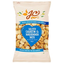 J.C.'S QUALITY FOODS Salted Macadamia and Cashew Nut Mix, 375 g