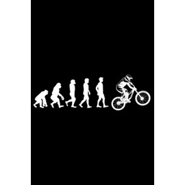 Evolution Downhill Fahrrad: DIN A5 Liniert 120 Seiten / 60 Blätter Notizbuch Notizheft Notiz-Block Downhill Fahrrad MTB Mountainbike Bike Geschenke