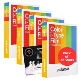Instant Camera Film Bundle with Polaroid I-Type Color Polaroid Film x 32 Shots, and Clikoze Instant Cameras Tips Card