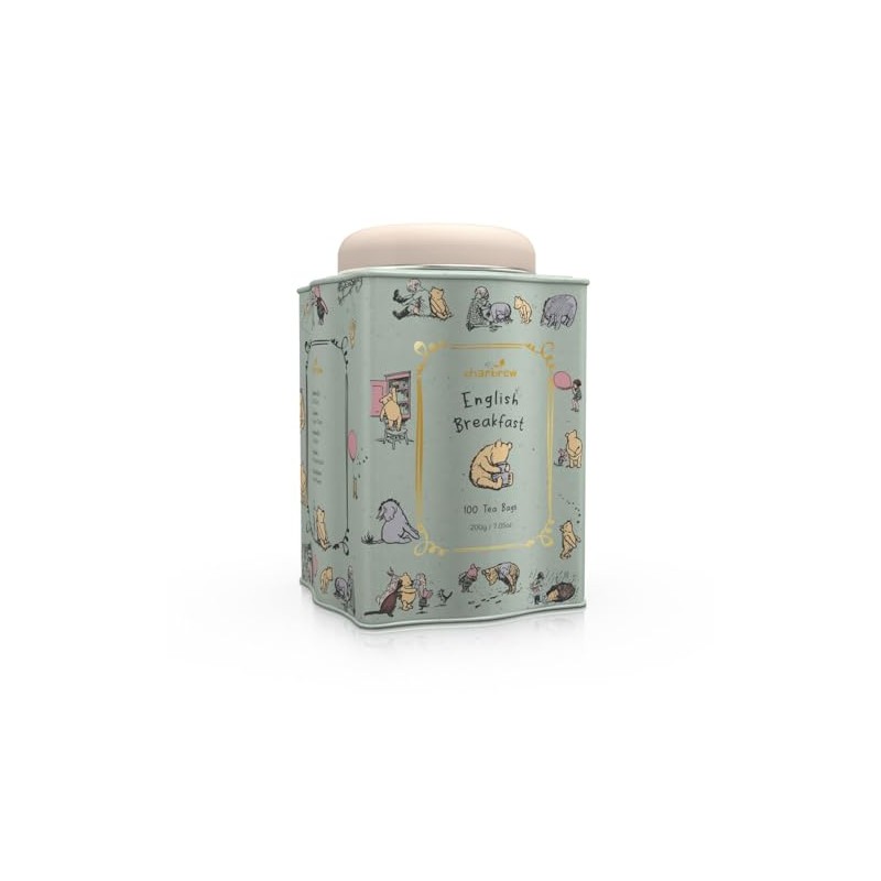 Charbrew Winnie English Breakfast Metal Tea Tin Caddy Gift –