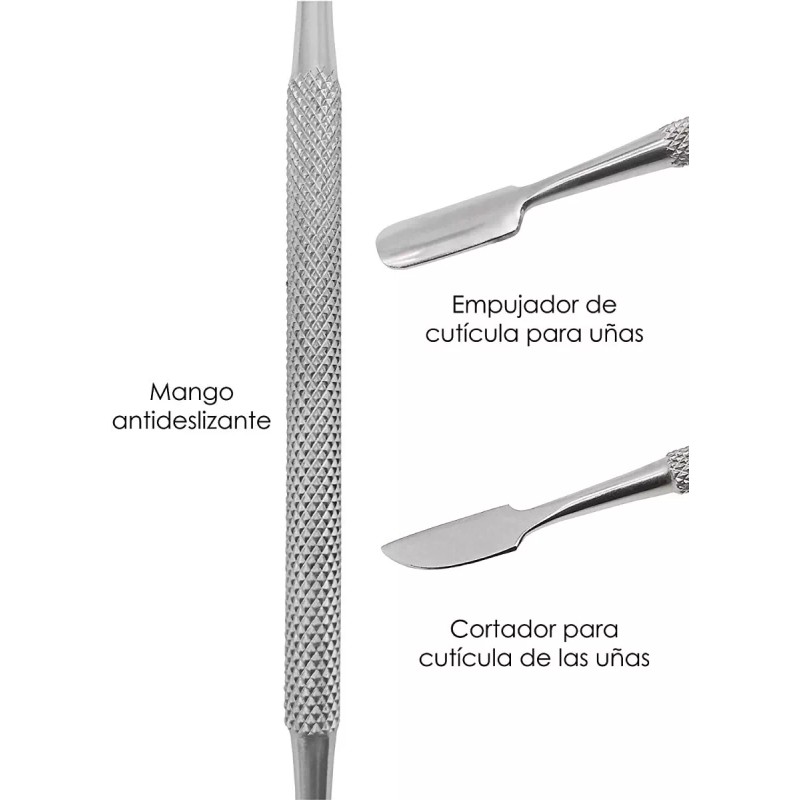 Yusibra Bisturi Empujador Para Uñas Manicure Acero Inoxidable