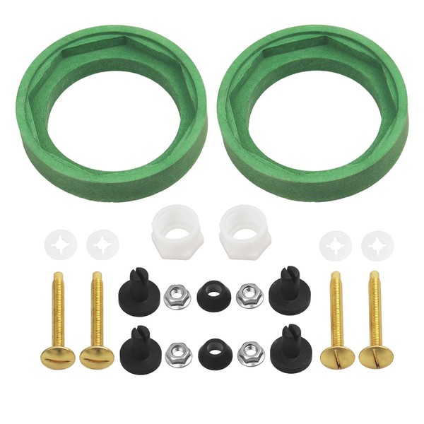2 Pack 3'' Toilet Tank to Bowl Coupling Kit, Fits for American Standard Champion 4 Toilet Parts AS738756-0070A, Includes Gasket, Bolts and Other Essential Parts for Most 3 Inch Flush Valve