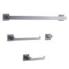 Brushed Nickel Bath Towel Rack,Hand Towel Holder,Hook,Toilet Paper Rack(4 Piece),SUS