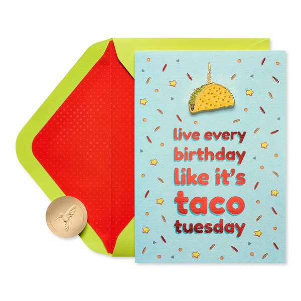 Papyrus Birthday Card for Him (Taco Pin)
