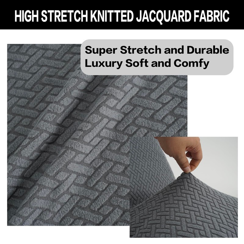 LAGAHS 2PCS Bar Stool Covers, Dark Gray Stretch and Removable