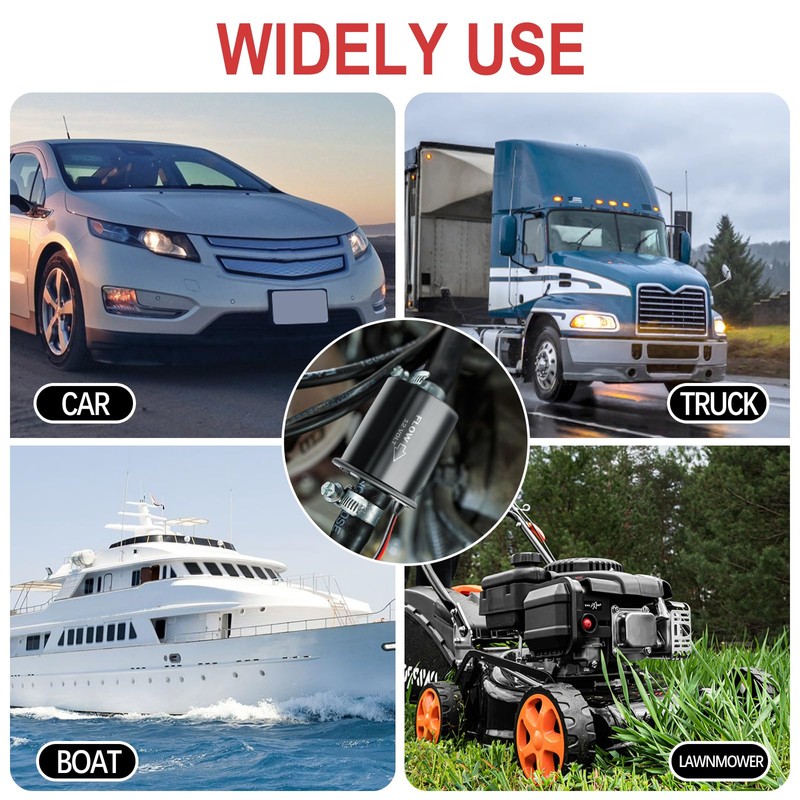 Krimocy Universal Electric Fuel Pump 12V Inline Fuel Pump Low