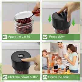 Mason Jar Vacuum Sealer Electric 3.4in Regular & 2.75in Canning
