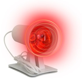 Lotvic 150 Watt Rotlichtlampe, Rotlichtlampe Wärmelampe, Infrarotlampe, Einstellbare Zeit und Temperatur, Medizinprodukt mit wohltuender, Lockerung & Allgemeines Wohlbefinden