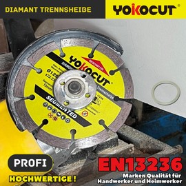 YOKOCUT Diamond Cutting Disc 125 mm, Diamond Cutting Disc Set 3-Piece Universal Cutting Disc for Stone, Concrete, Granite, Masonry, Brick Accessories, Angle Grinder