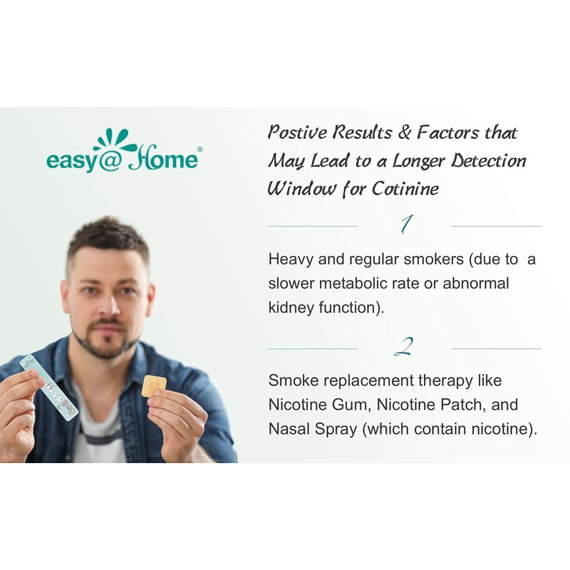 Easy@Home Nicotine Urine Test Kit 10 Pack, CLIA Waived OTC