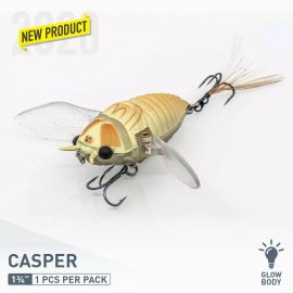 Chasebaits Ripple Cicada Wakebait Crawler 1 3/4 inch Hollow Bodied  Casper | B3
