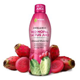 Maxx Hierba Rojo Nopal Cactus Espinoso Pera Jugo para Apoyo Articular - Orgánico, 32oz