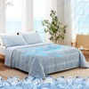 Cooling Comforter Queen Size – Q-Max 0.43 Striped Cooling Blanket