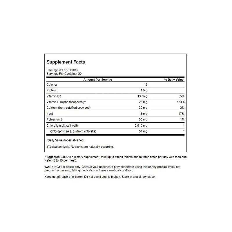 Swanson Chlorella 194 mg 300 Tabs
