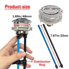 48mm/1.89in Toilet Push Button,Toilet Tank Button Dual Push Flushing Button,Adjustable Toilet Water Tank Button for Glacier Bay Aquasource TOTO, American Standard, Kohler, Twfords, Geberit