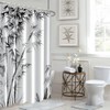 Ruelvth Bamboo Shower Curtain, Aesthetic Ink Bamboo Shower Curtain for