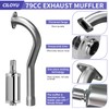 CILOYU Central Long Mini Bike Exhaust Header Pipe with Muffler