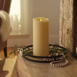 Luminara Grand Pillar Flameless LED Candle, Ivory 6.25" x 15", Battery Operated Real Wax w/Timer, Moving Flame, Realistic Unscented Home Decor Safe